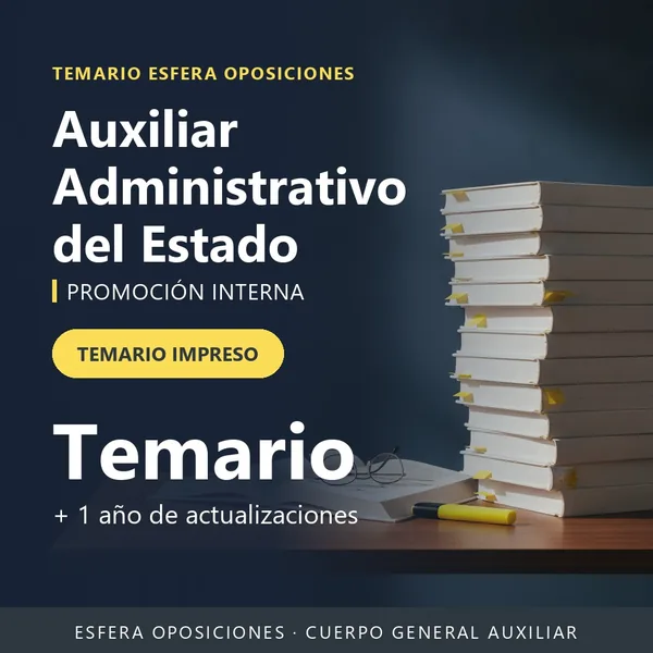 Temario impreso de Auxiliar del Estado · Promoción interna