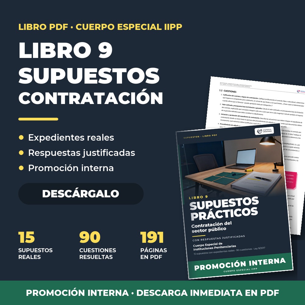 Portada de Libro 9 de Supuestos C. Especial Promoción Interna en PDF